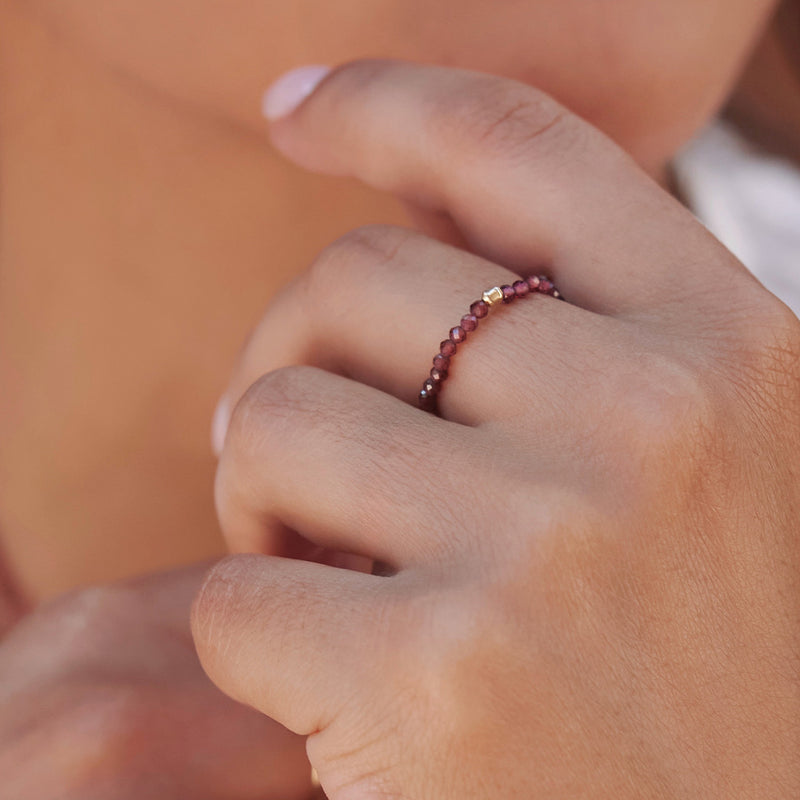 Talisman Ring - Red Garnet