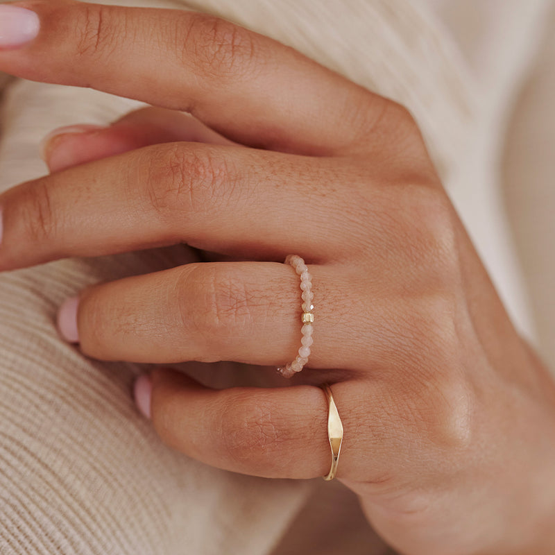 Talisman Ring - Sand Moonstone